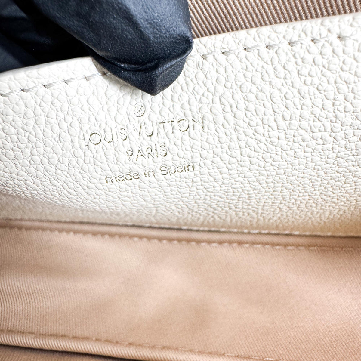 Louis Vuitton Monogram Empreinte Pochette Métis East West Chain Crossbody Bag Cream