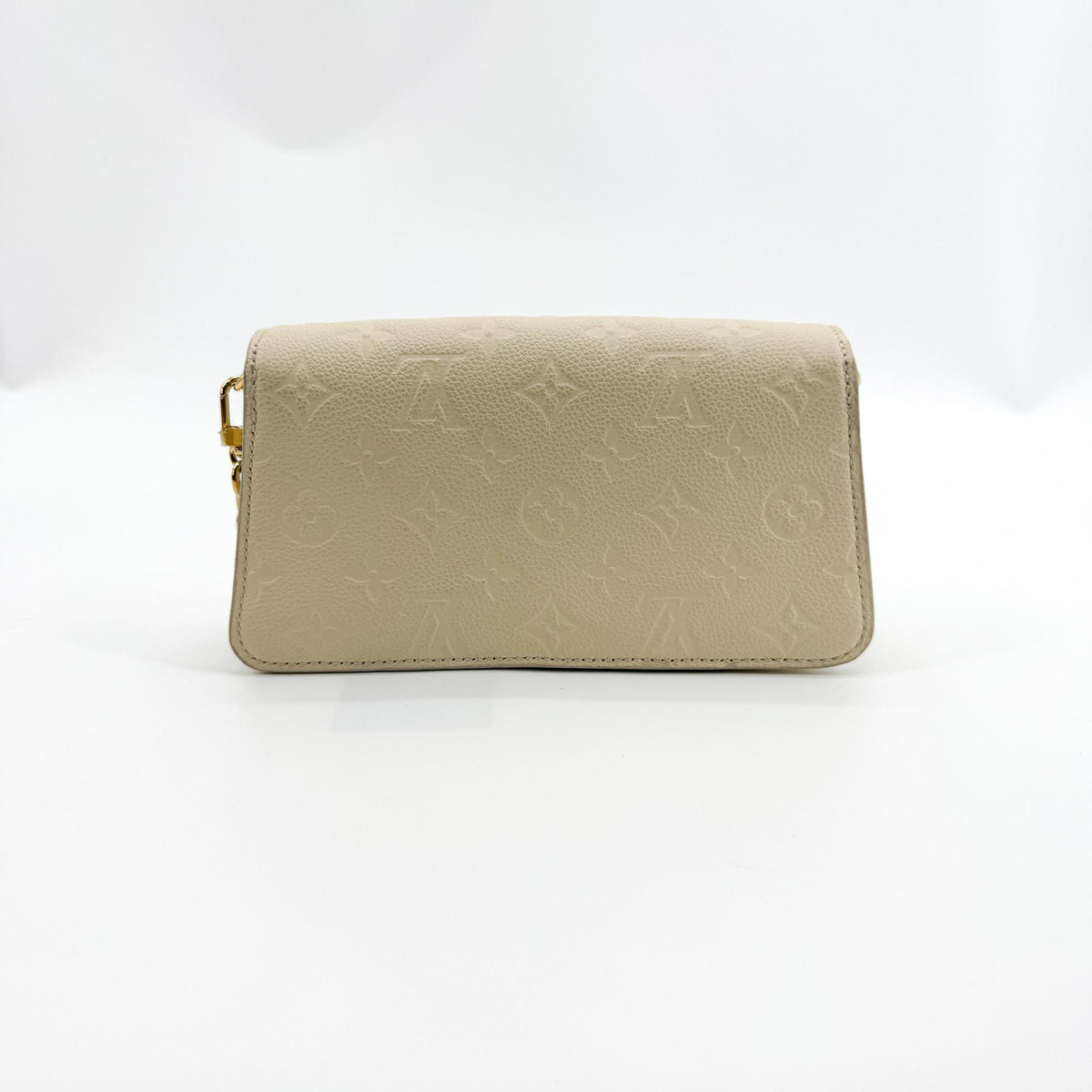 Louis Vuitton Monogram Empreinte Pochette Métis East West Chain Crossbody Bag Cream