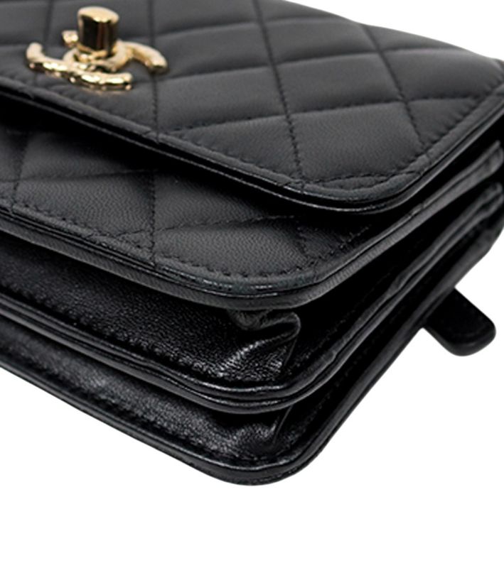 Chanel Black Lambskin Trendy CC WOC Mini Crossbody Bag
