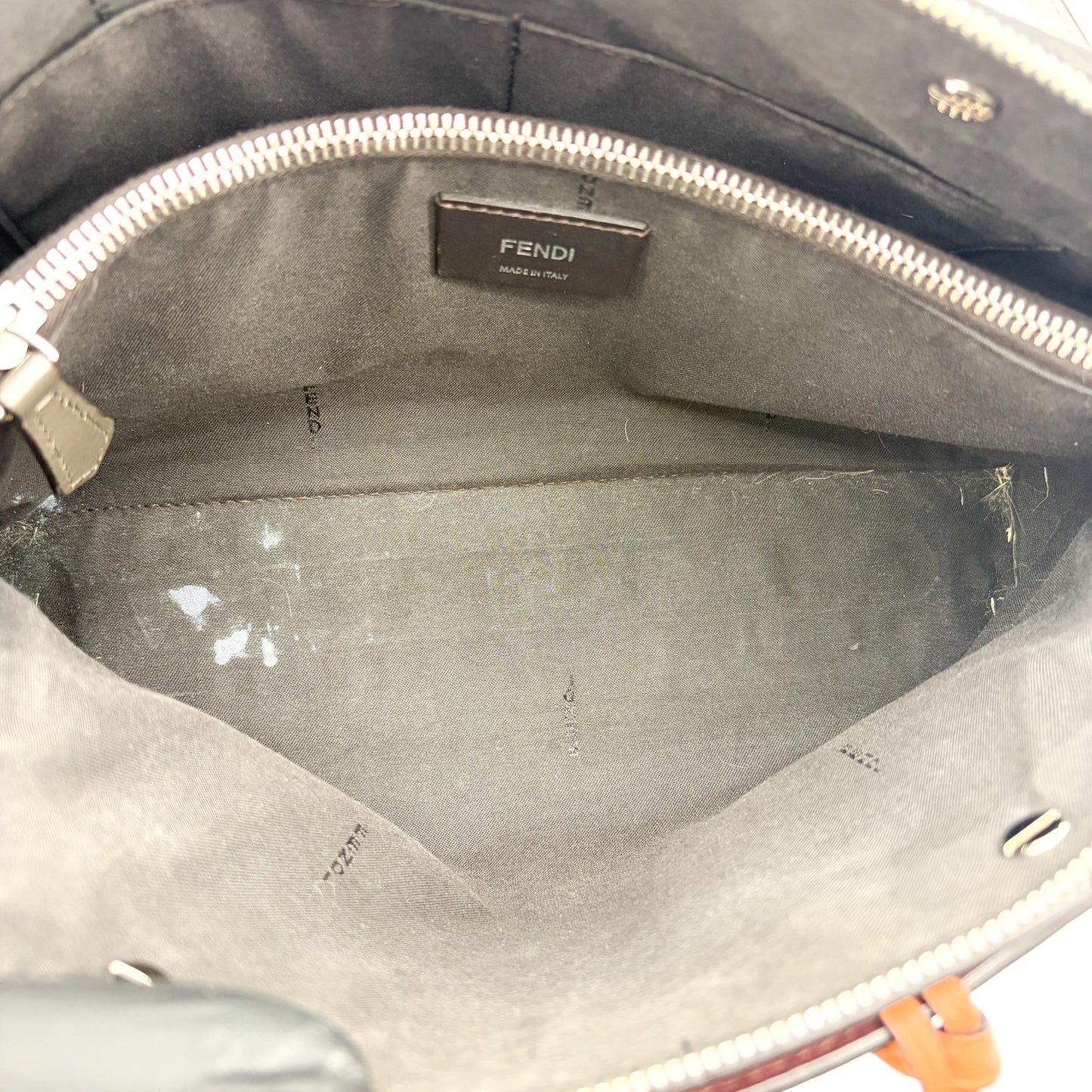 Fendi By The Way Medium Boston Bag Greige Burgundy Orange