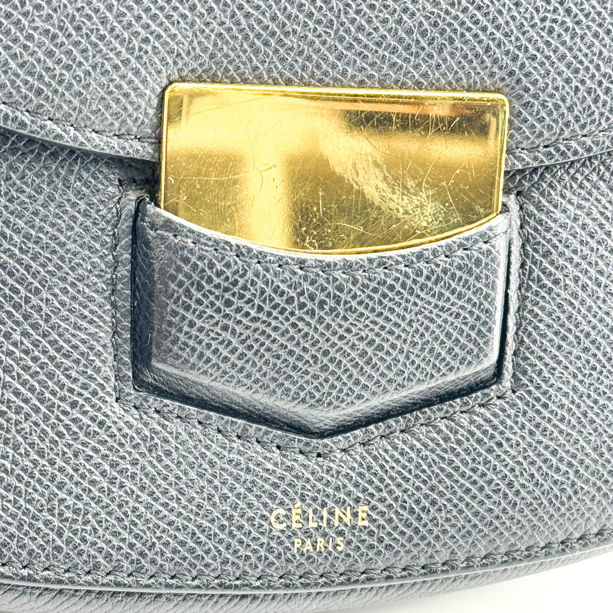 Celine Small Trotter Crossbody Bag Black Gold Hardware