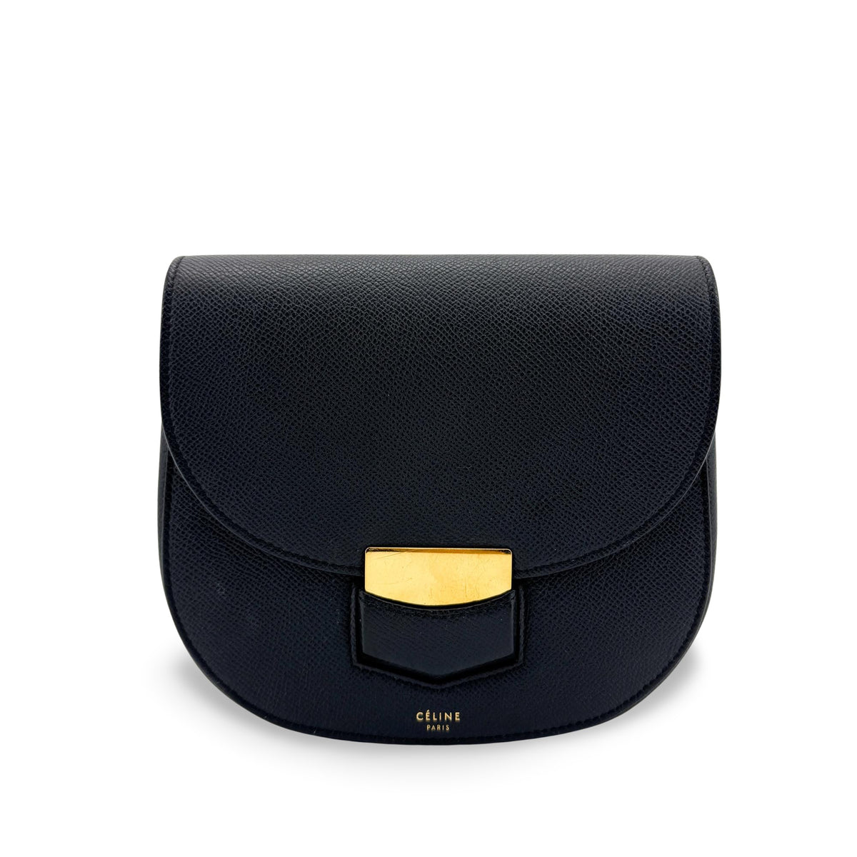 Celine Small Trotter Crossbody Bag Black Gold Hardware