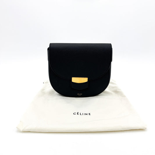 Celine Small Trotter Crossbody Bag Black Gold Hardware