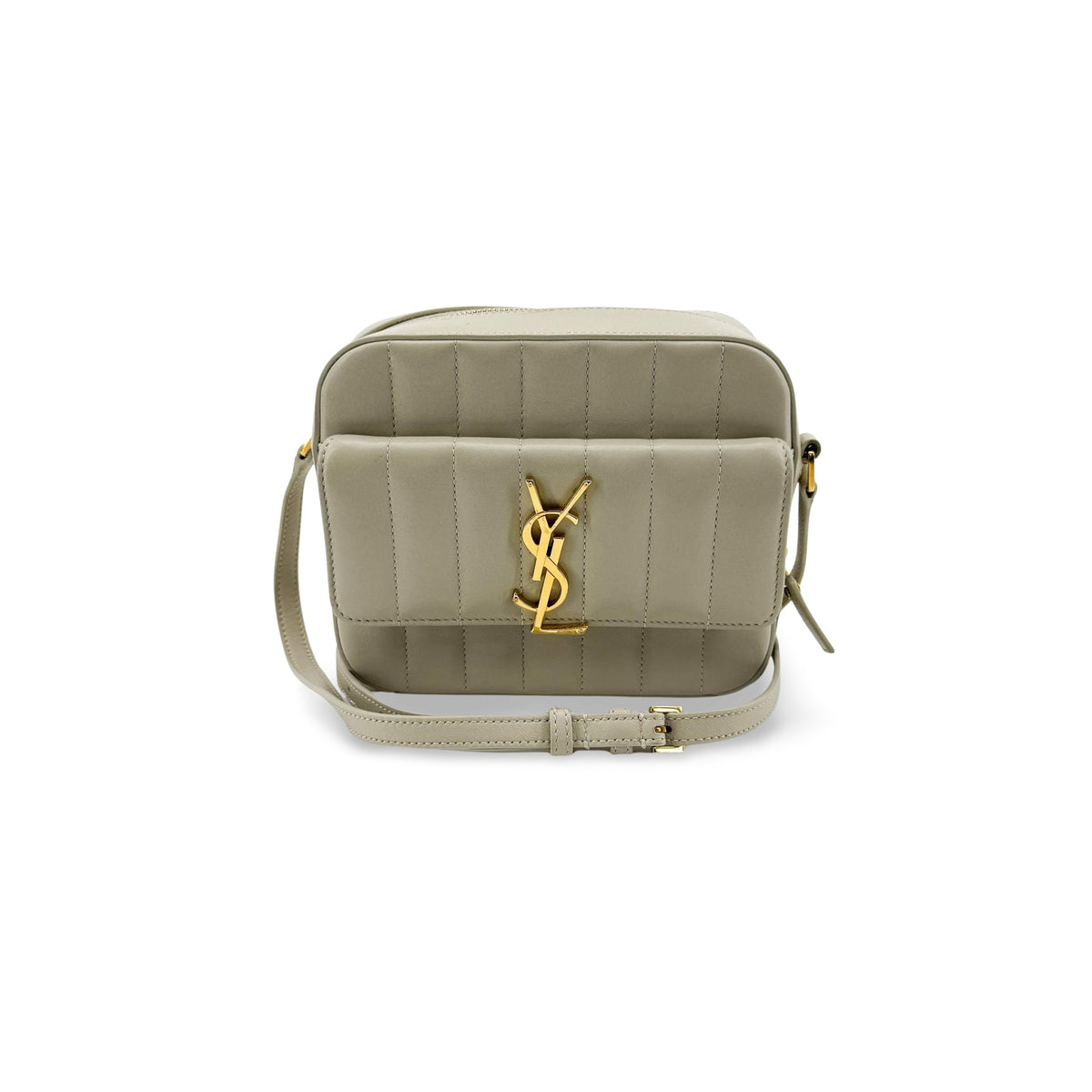 Saint Laurent Vicky Toy Camera Bag Ivory Gold Hardware