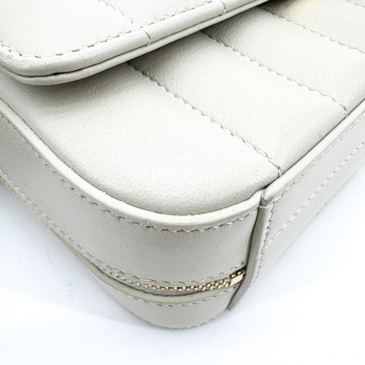 Saint Laurent Vicky Toy Camera Bag Ivory Gold Hardware