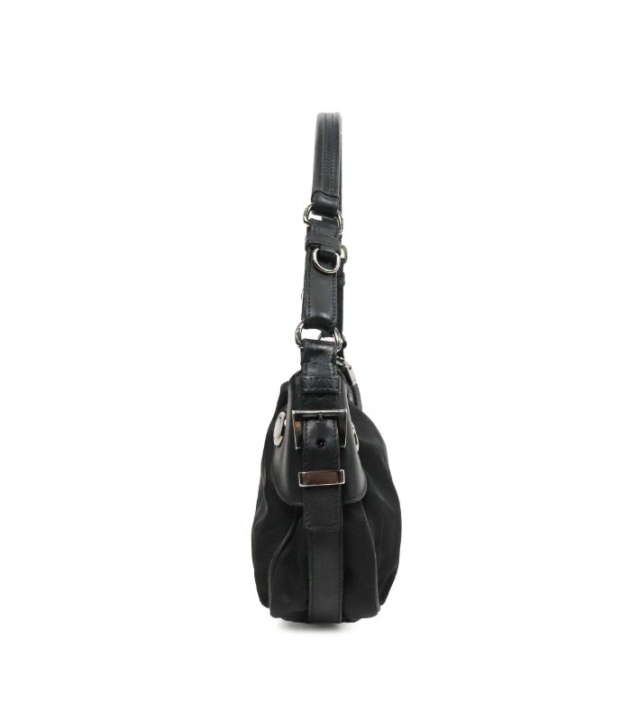 Prada Black Nylon Hobo Shoulder Bag