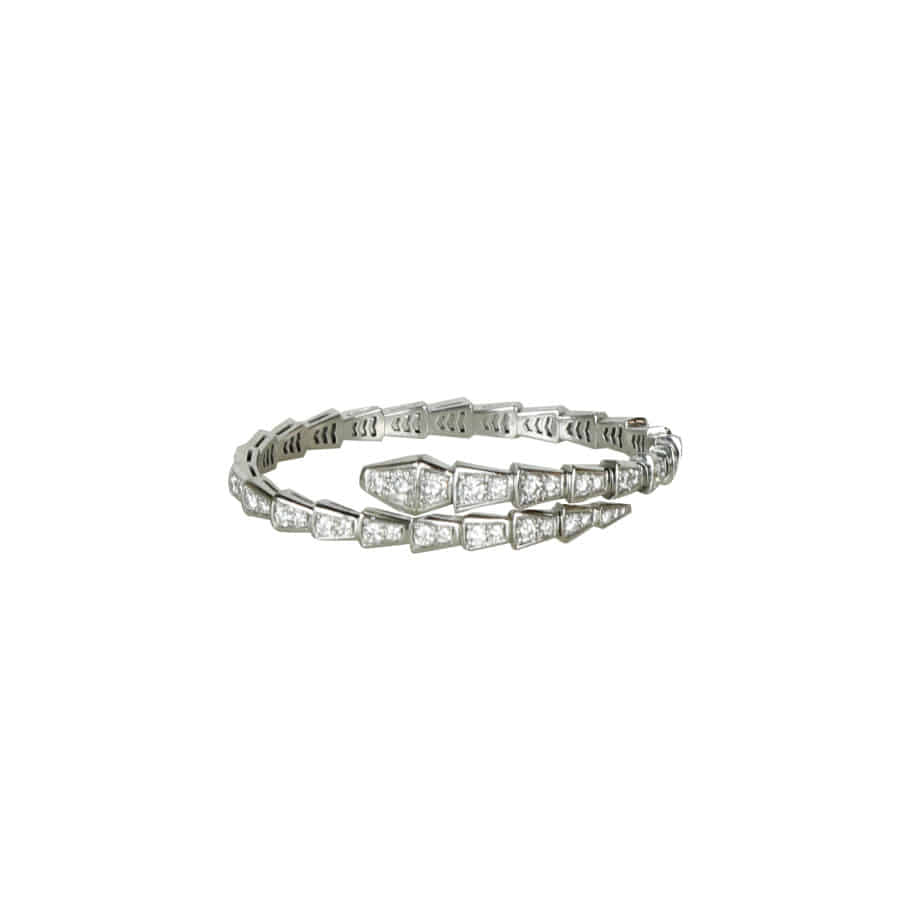 S Serpenti Viper Diamond White Gold Bracelet