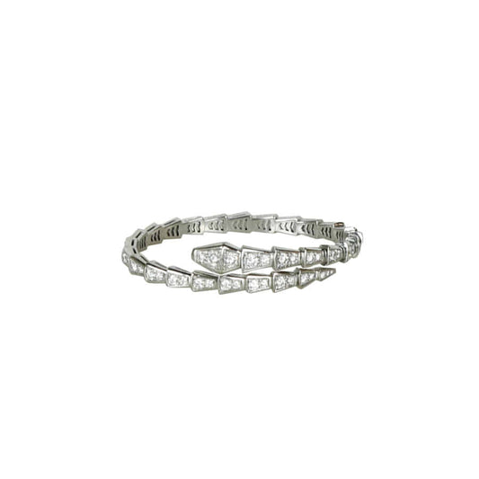 S Serpenti Viper Diamond White Gold Bracelet