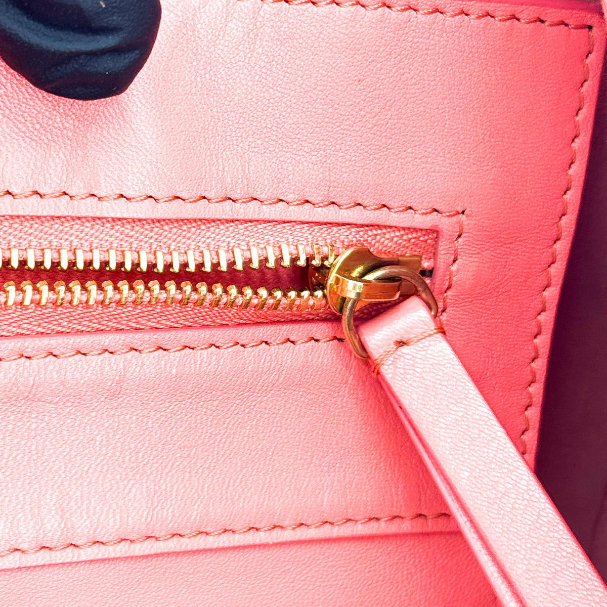 Celine Bicolor Vertical Cabas Tote Bag Pink Khaki