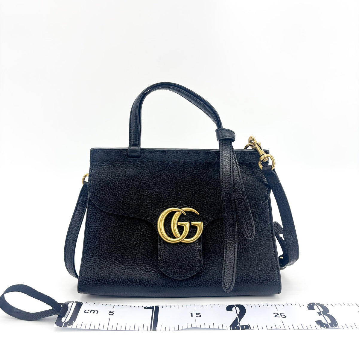 Gucci GG Marmont Mini Top Handle Bag Black