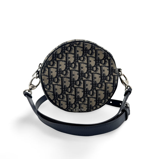 Dior Oblique Baby Ball Tambourine Bag Navy