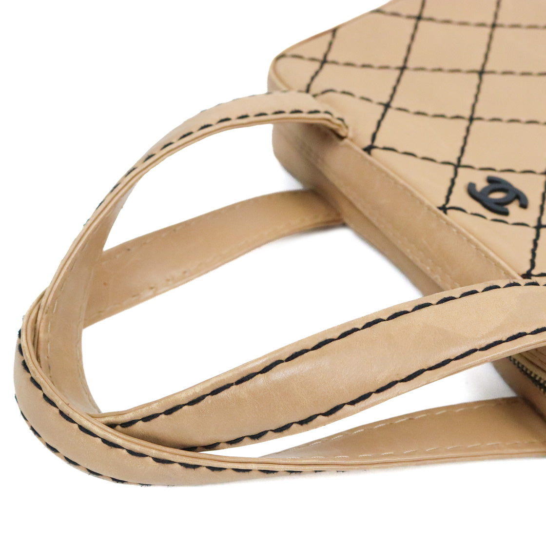 Chanel Beige Wild Stitch Tote Bag