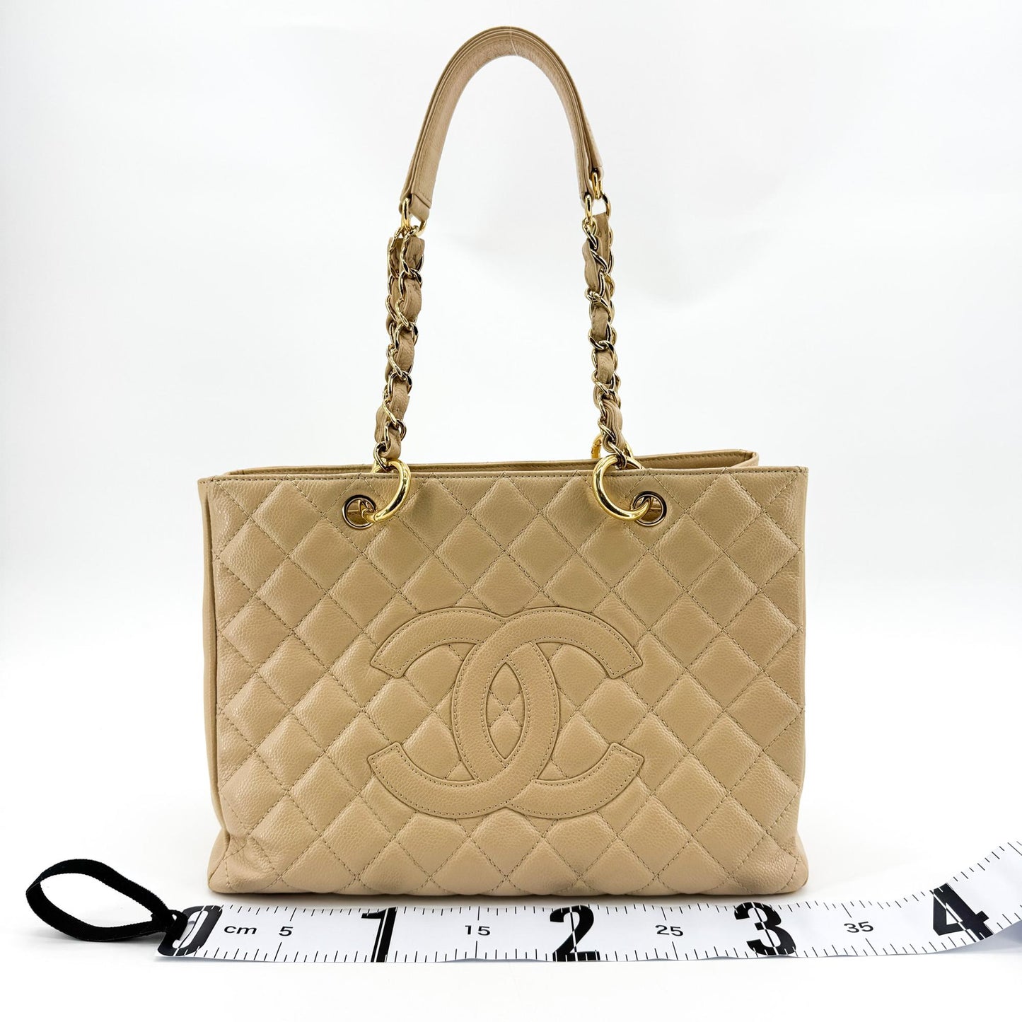 Chanel Grand Shopping Shoulder Bag Beige