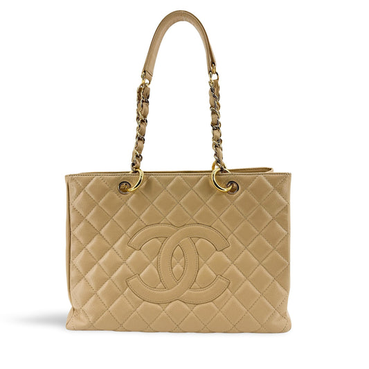 Chanel Grand Shopping Shoulder Bag Beige