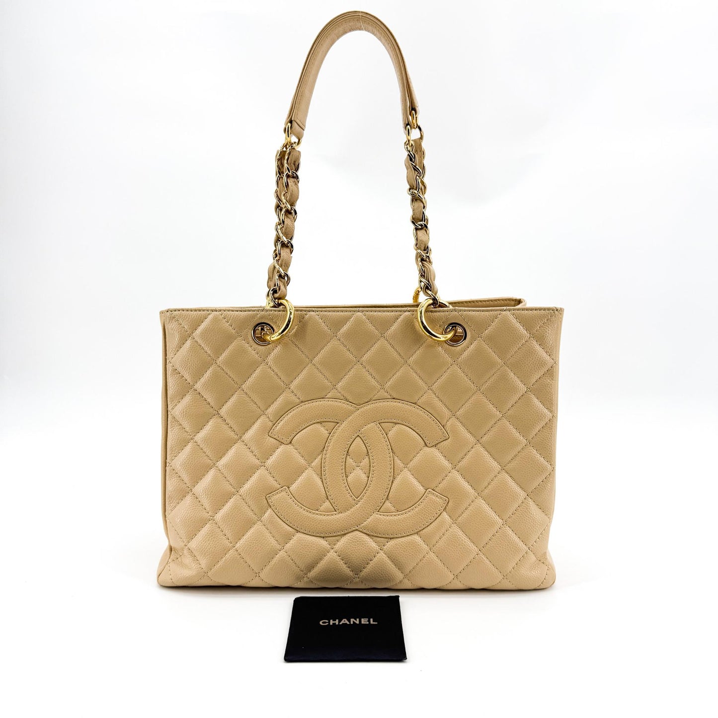 Chanel Grand Shopping Shoulder Bag Beige