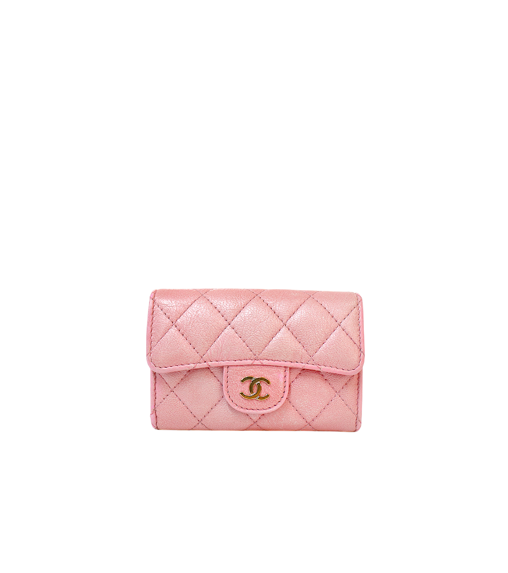 Chanel Pink Classic Card Wallet