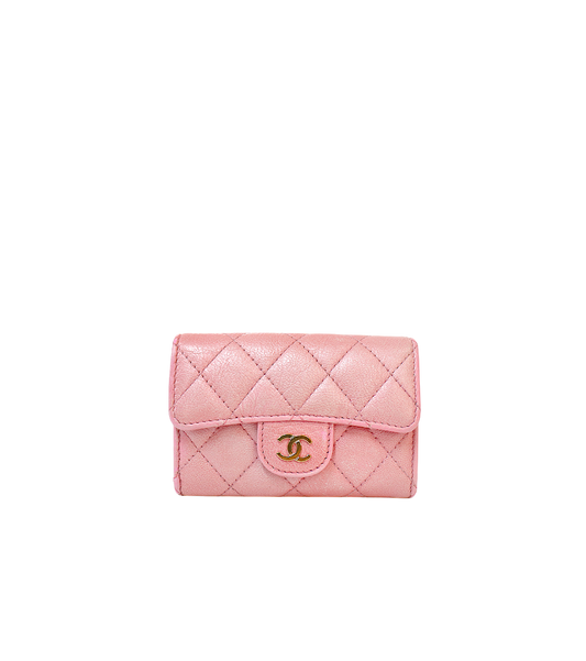Chanel Pink Classic Card Wallet