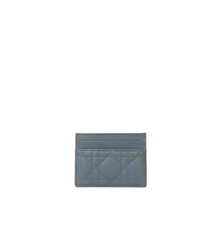 Dior Blue Caro Card Holder Wallet