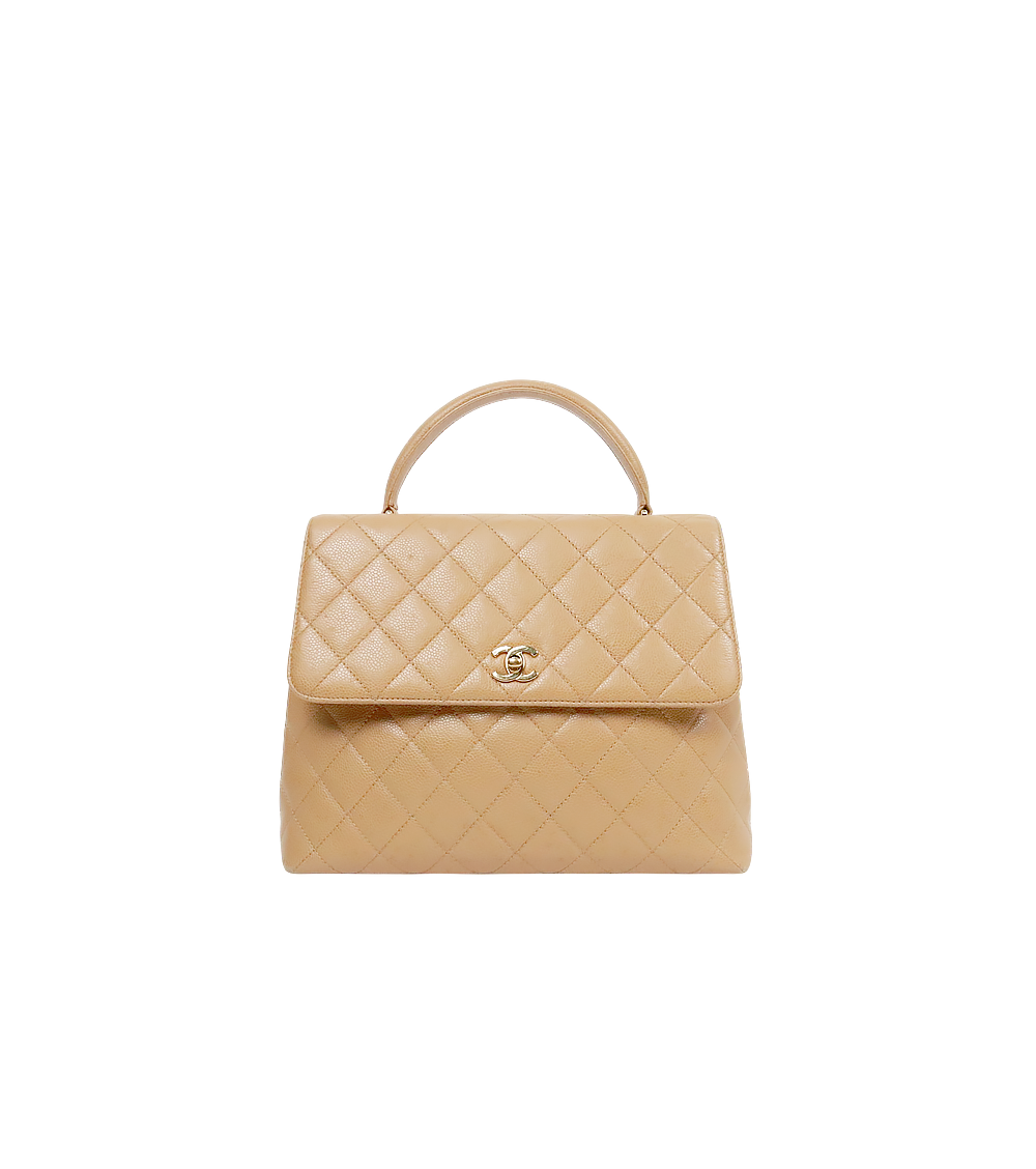 Chanel Beige Caviar Coco Handle