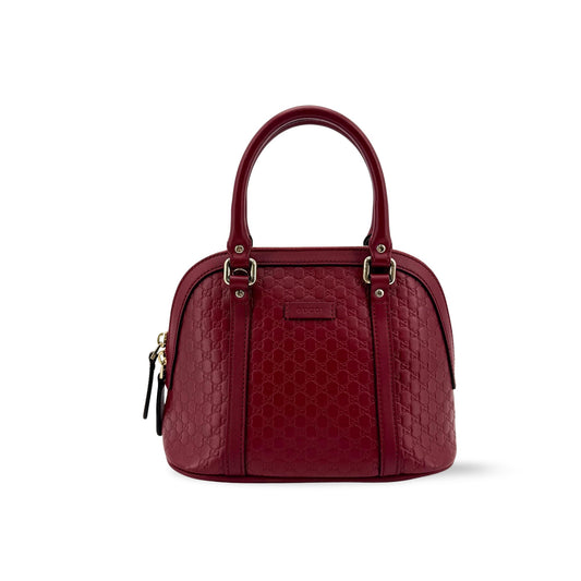Gucci Microguccissima Dome Handbag Mini Red