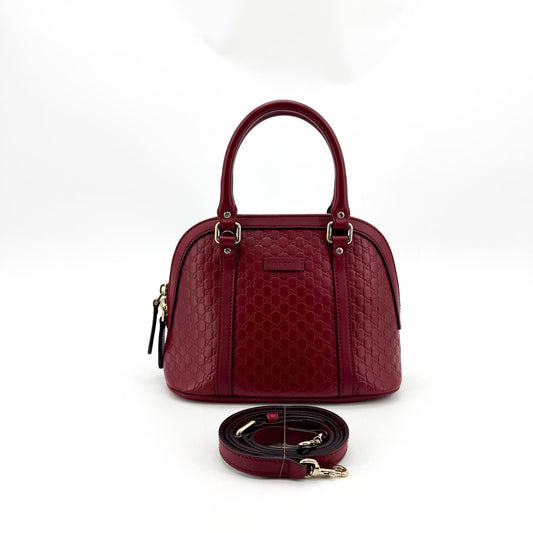 Gucci Microguccissima Dome Handbag Mini Red
