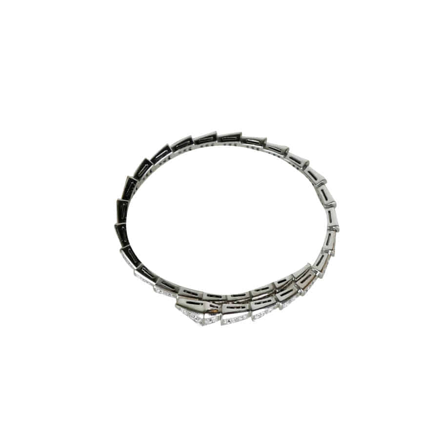 S Serpenti Viper Diamond White Gold Bracelet
