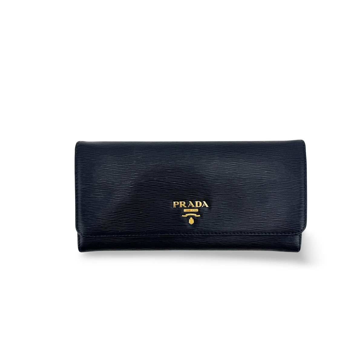 Prada Vitello Move Long Wallet Black