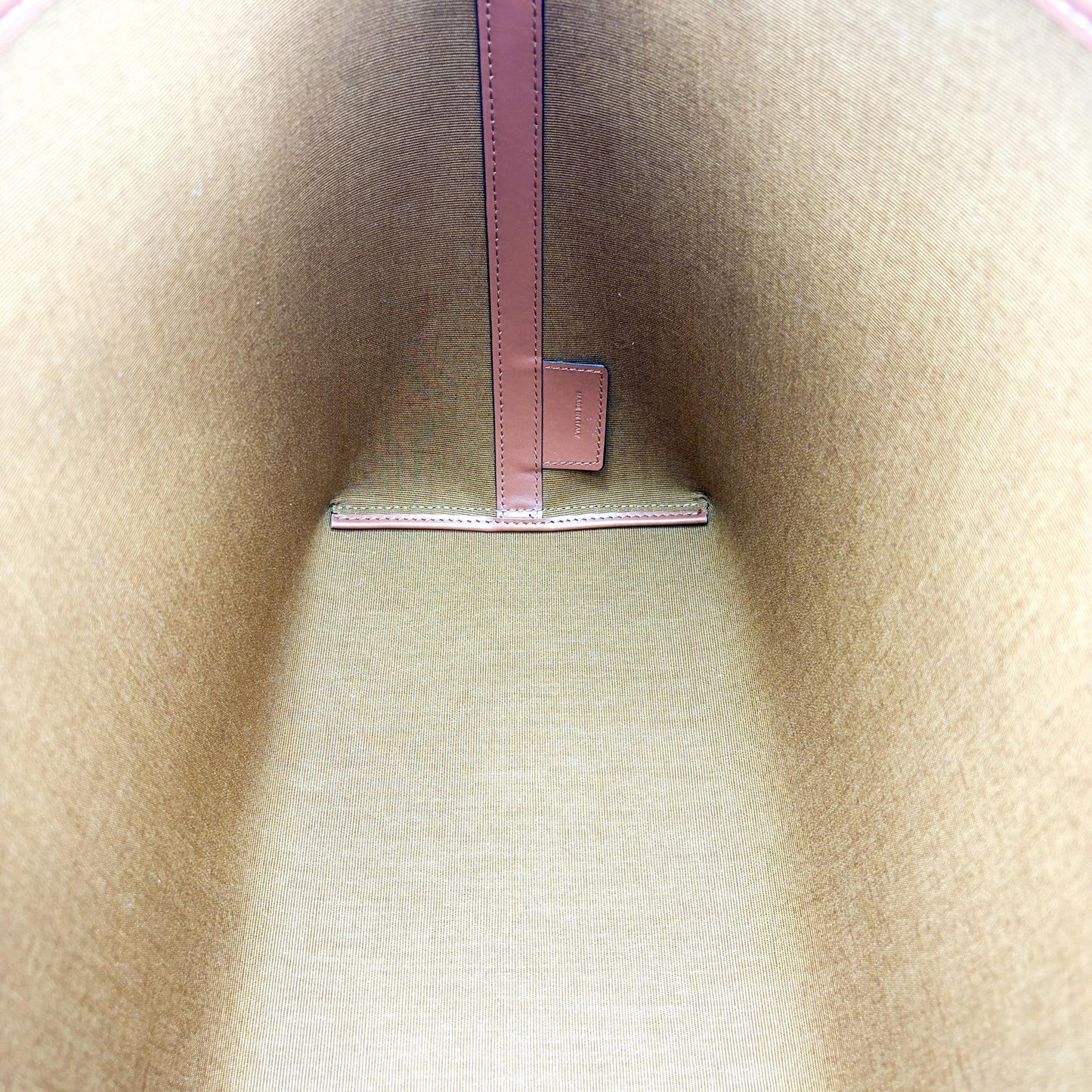 Celine Medium Bucket Bag Triomphe Canvas and Calfskin Tan