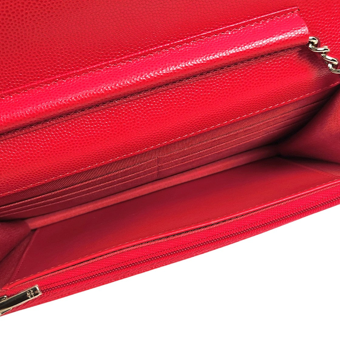 Chanel Red Caviar Skin WOC Crossbody Bag