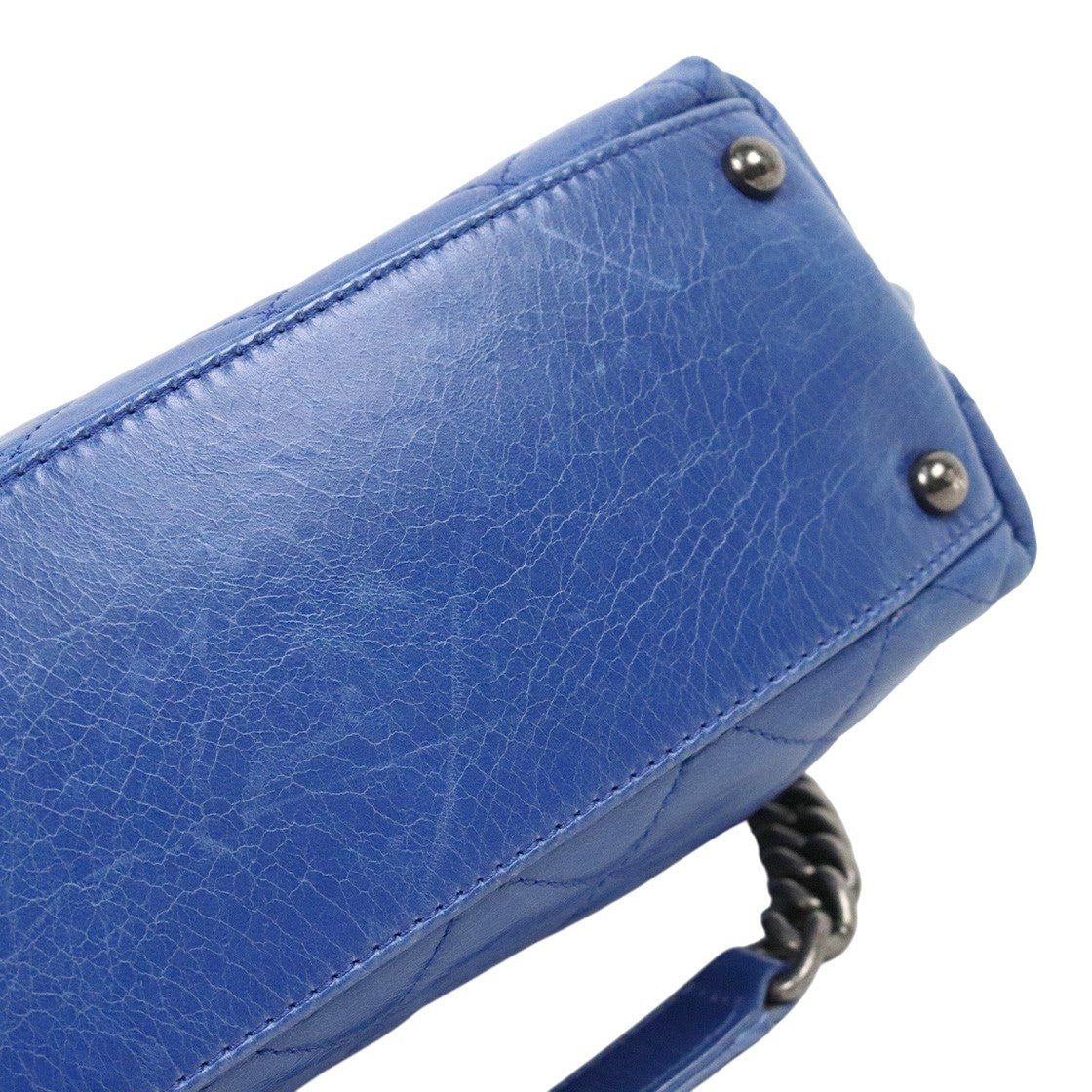 Chanel Blue Quilted CC Flap Chain Shoulder Bag