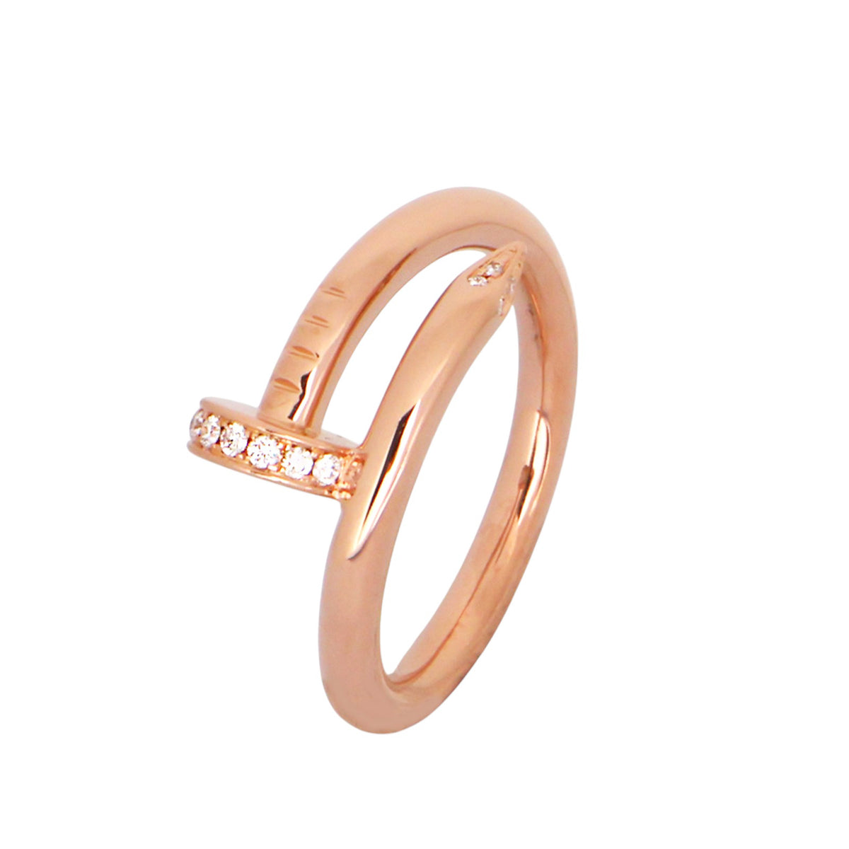 Cartier B40948 Rose Gold Juste un Clou Diamond Ring
