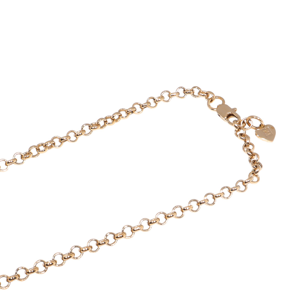 Fendi round pendant chain necklace