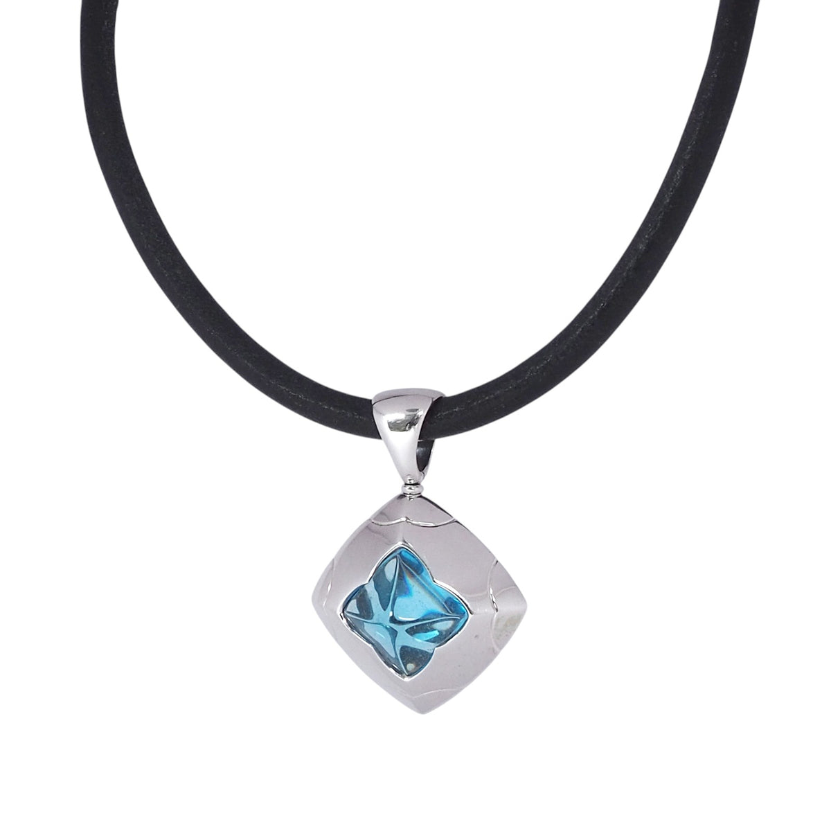 Bulgari White Gold Pyramid Necklace
