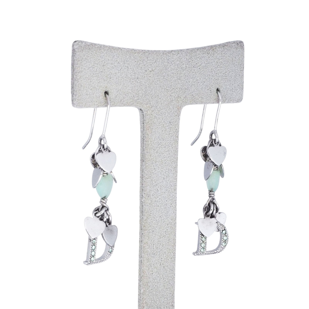 Dior Crystal Mini Heart Earrings