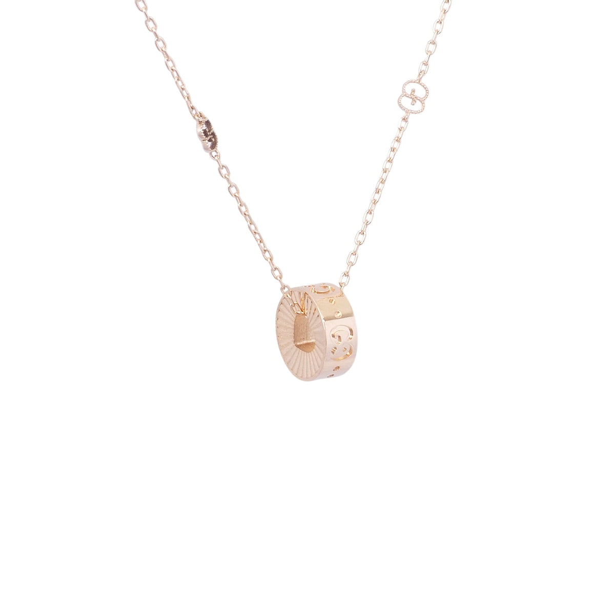 Gucci 729373 Rose Gold Icon Heart Necklace