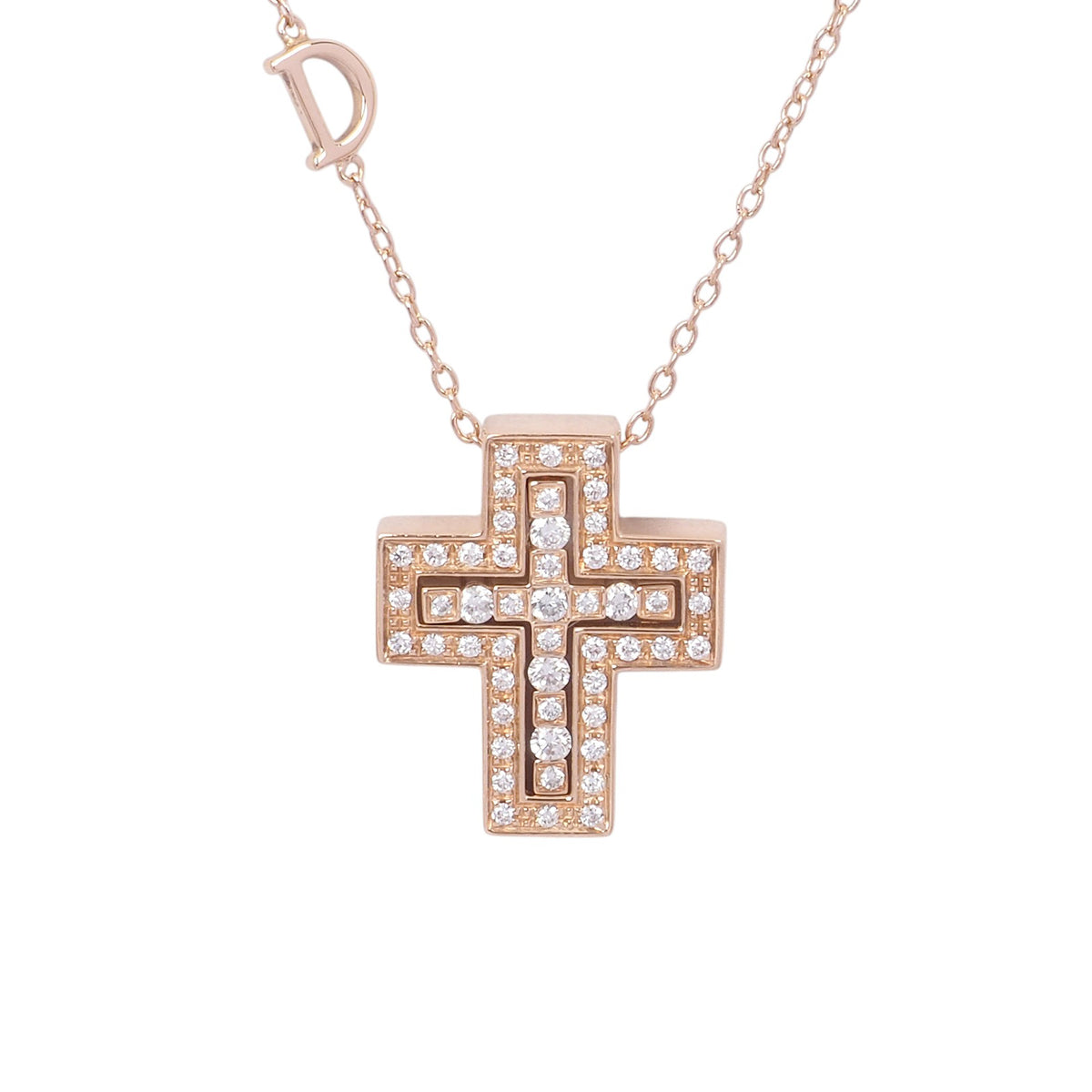 Damiani 20083492 Rose Gold Diamond Belle Époque Small Necklace