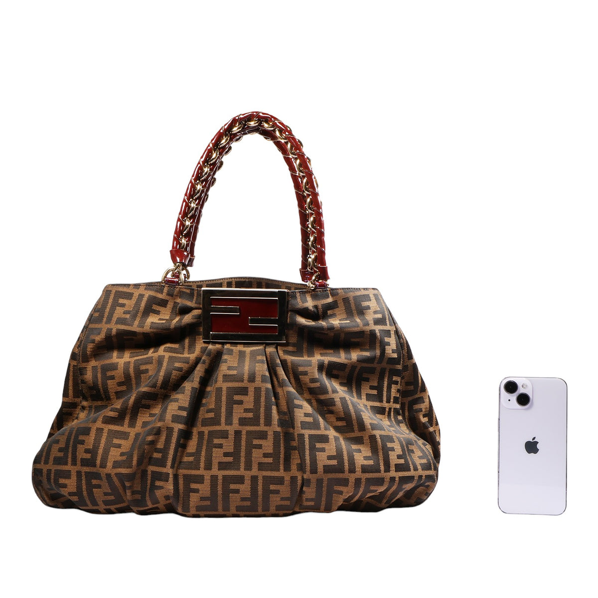 Fendi 8BR616 Zucca Mia Shoulder Bag