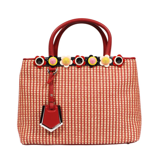 Fendi 8BH253 Petit Toujours Raffia Small Shoulder Bag