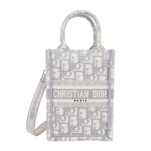 Dior S5555CRIW Book Tote Mini Phone Holder Crossbody Bag