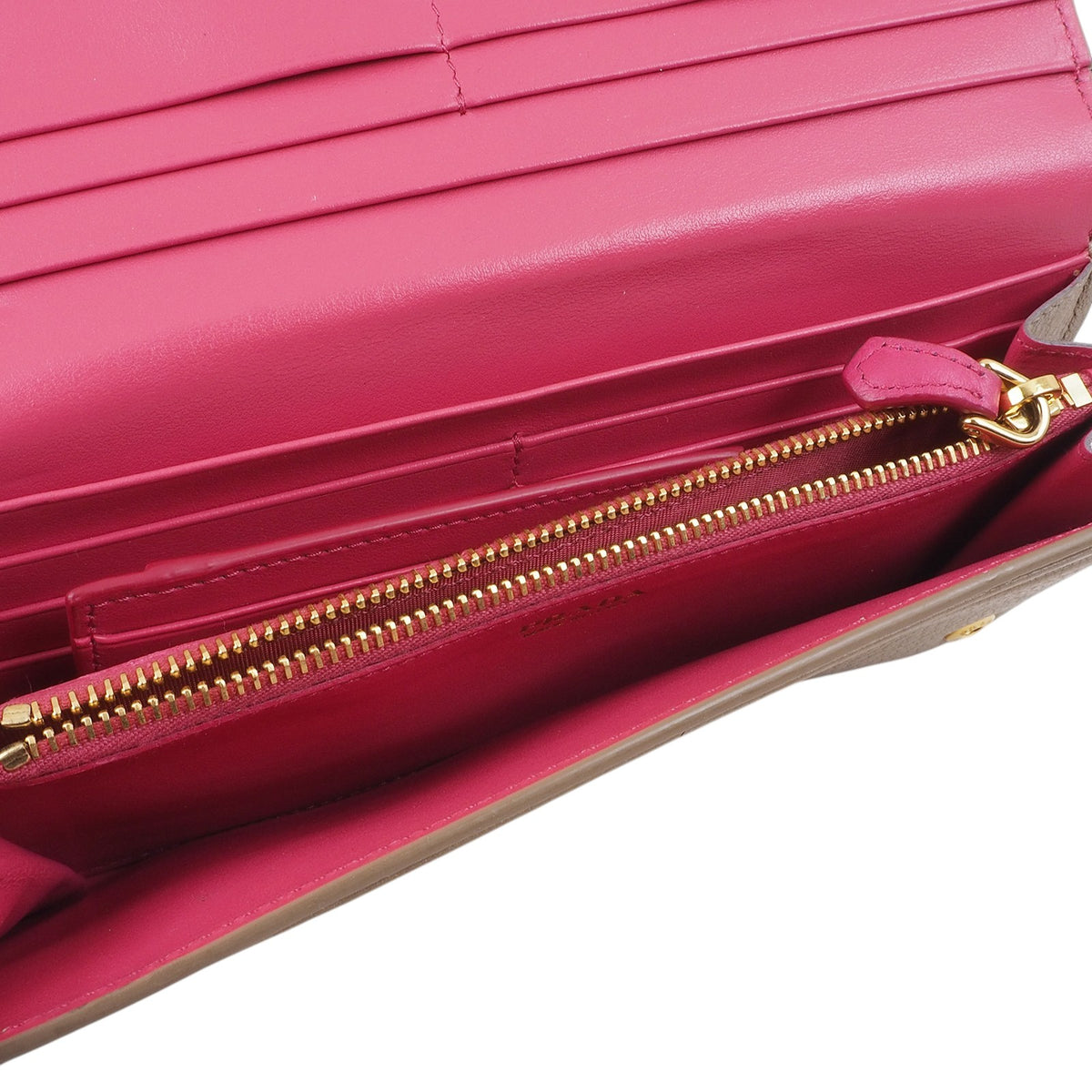 Prada 1MH132 Saffiano long wallet