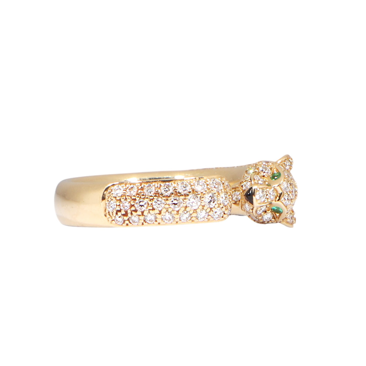 Cartier N47655 Yellow Gold Panthère de Cartier Pavé Small Ring