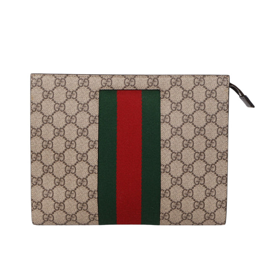 Gucci 475316 Web Supreme Clutch Bag