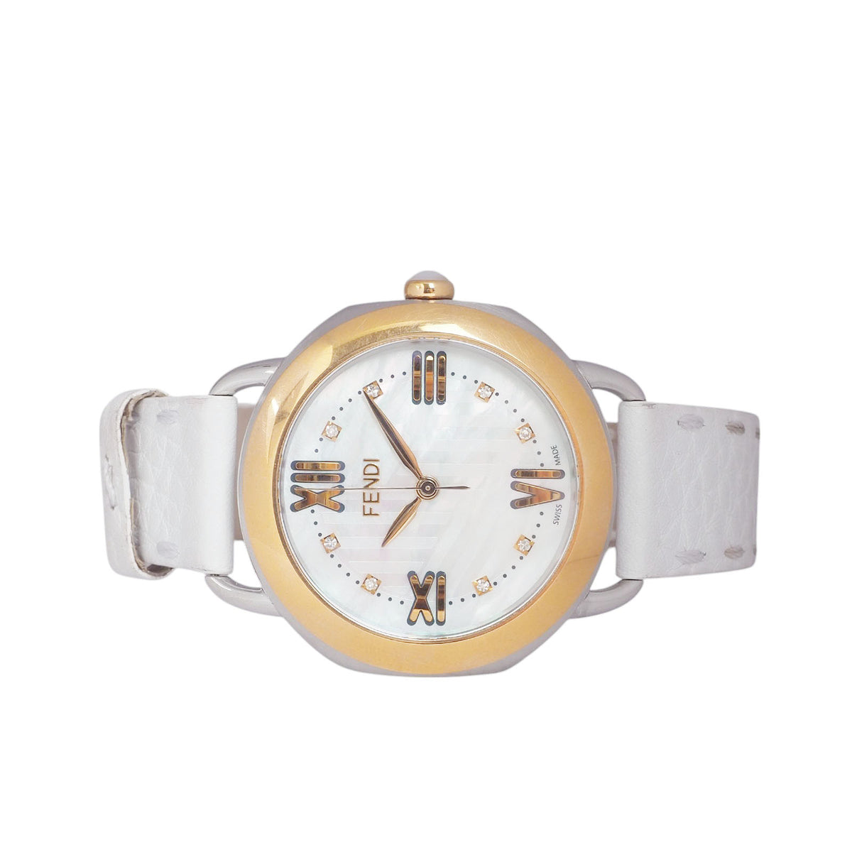 Fendi Selleria Quartz Leather Band Watch