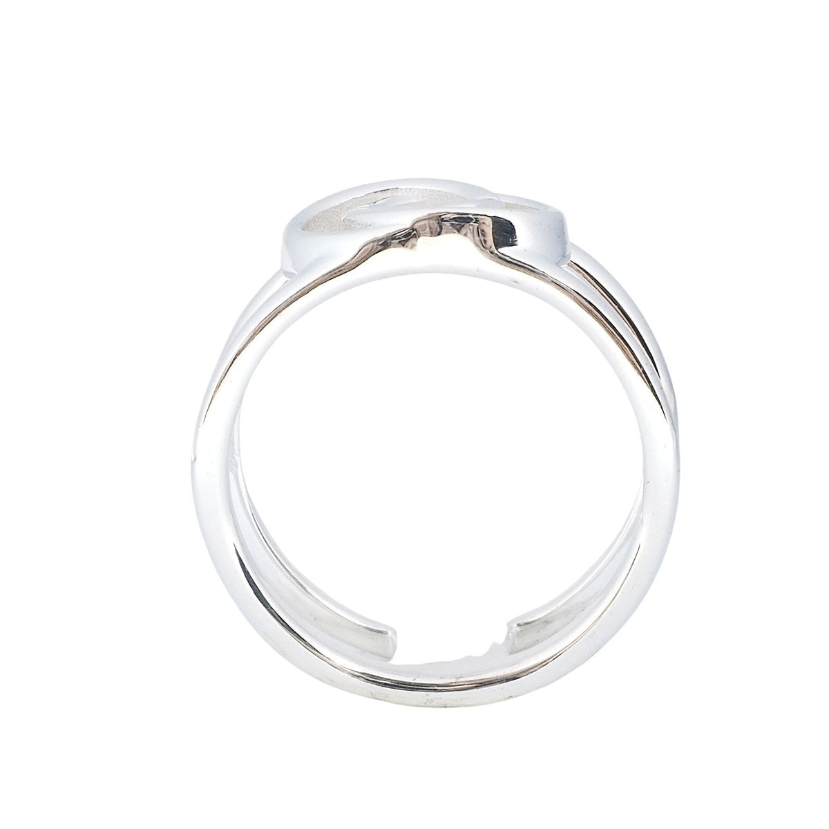Gucci 295716 Interlocking Silver Ring