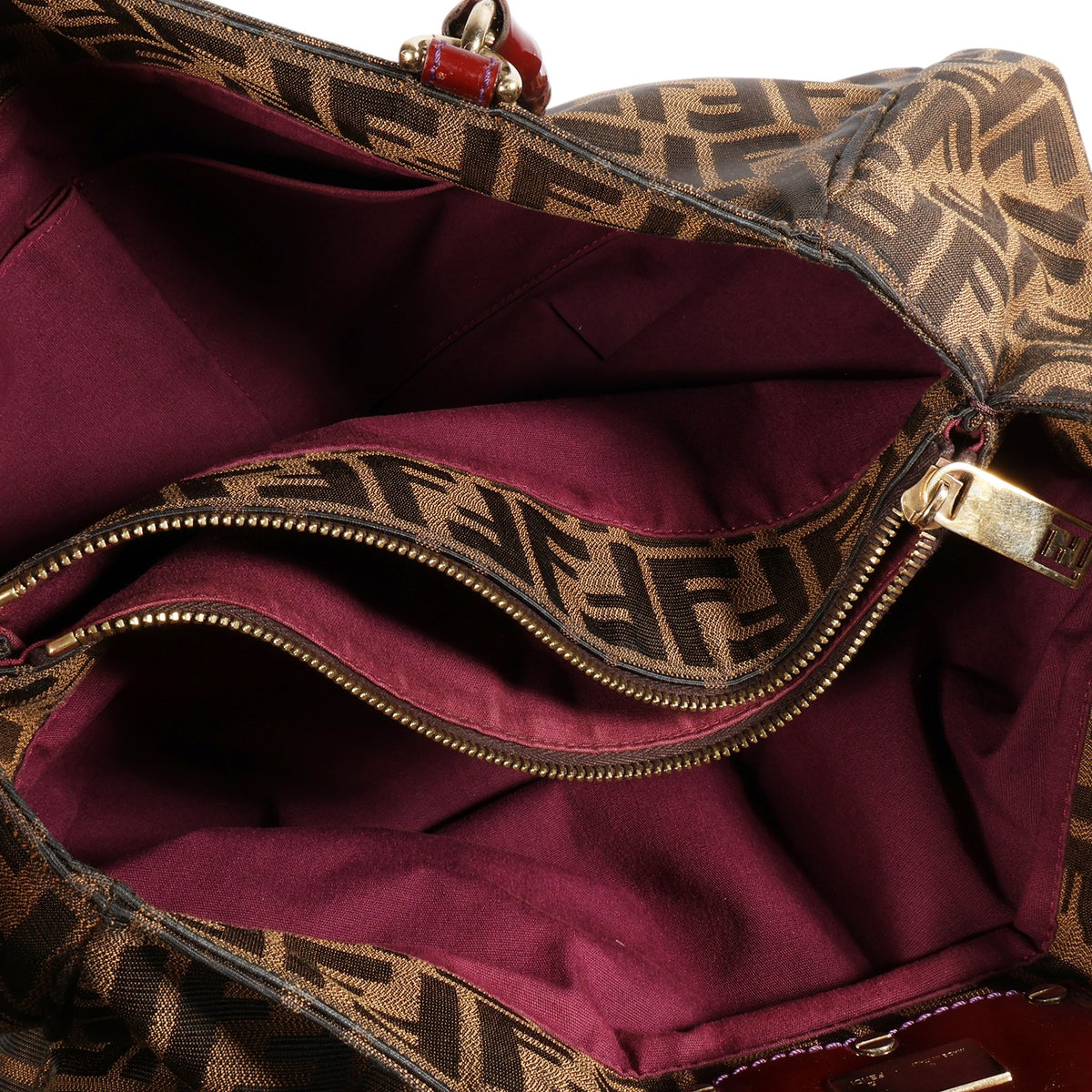Fendi 8BR616 Zucca Mia Shoulder Bag