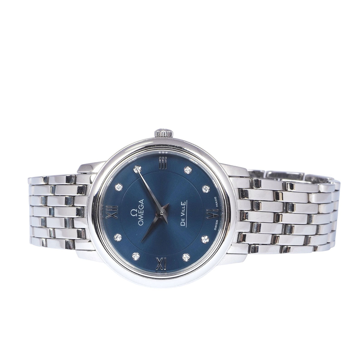 Omega 424.10.27.60.53.001 De Ville Prestige Diamond Quartz Watch