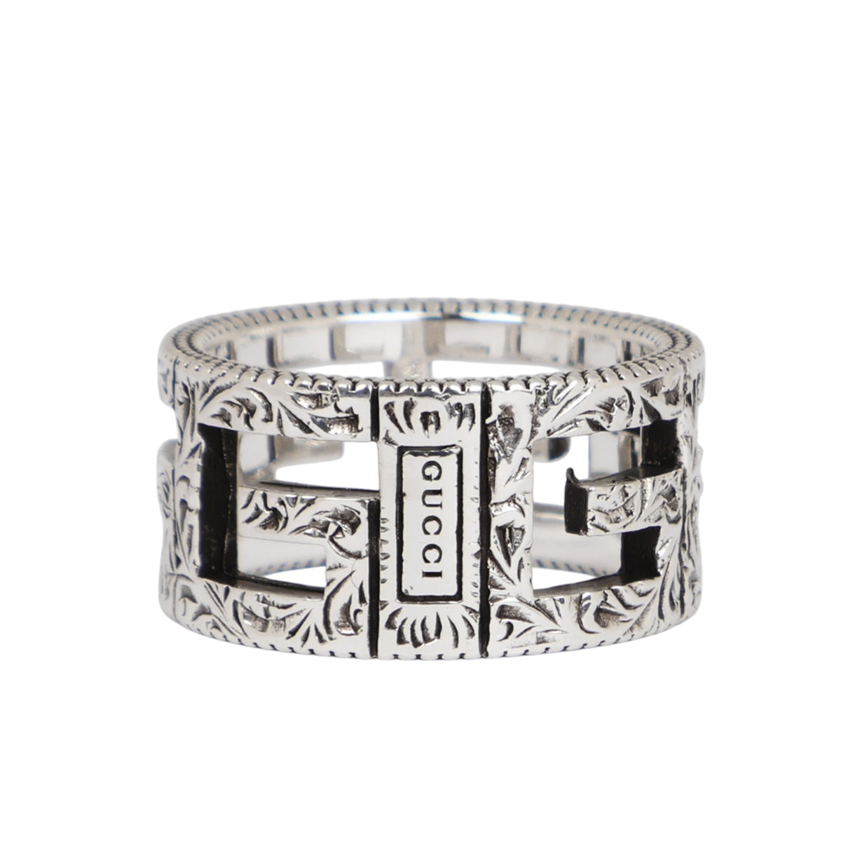 Gucci 551918 Cube G Square Silver Ring