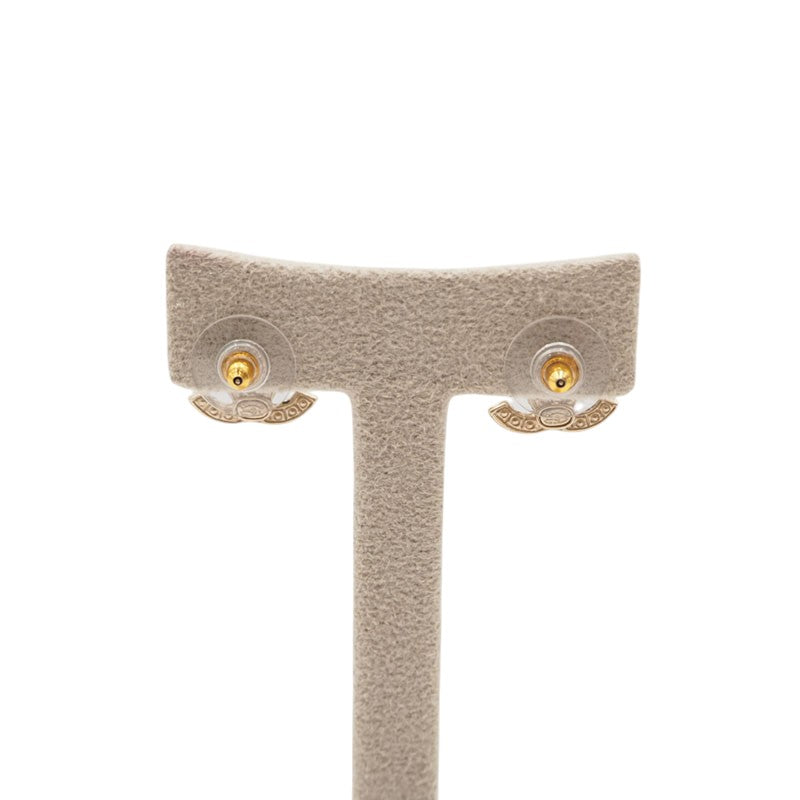 Chanel A64766 CC Logo Pearl Earrings
