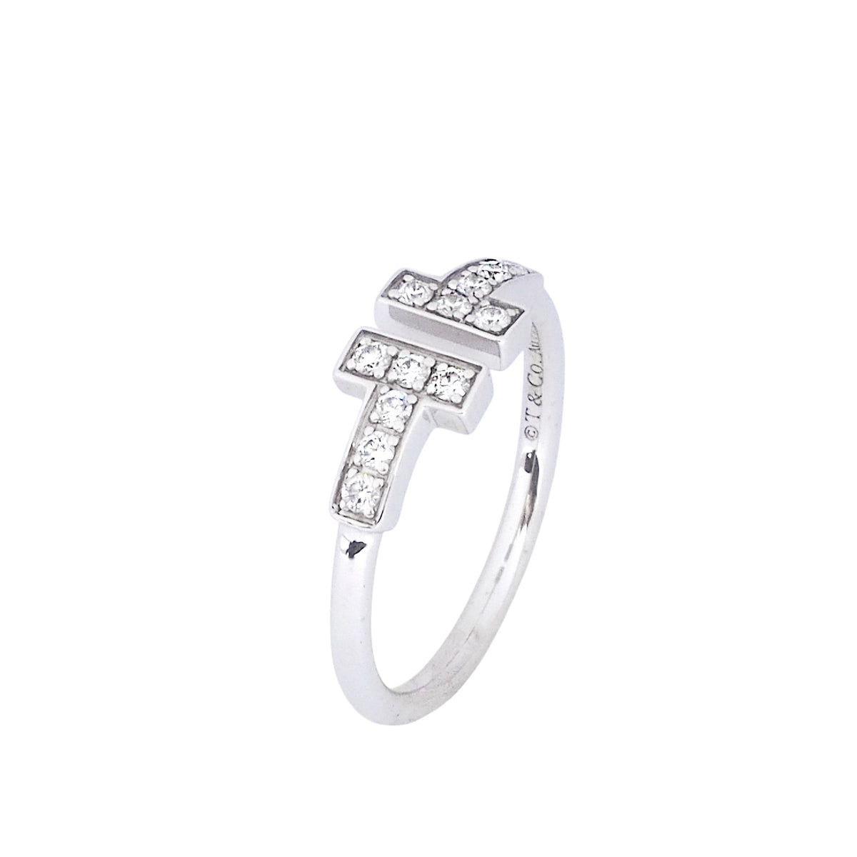 Tiffany White Gold T-Wire Diamond Ring