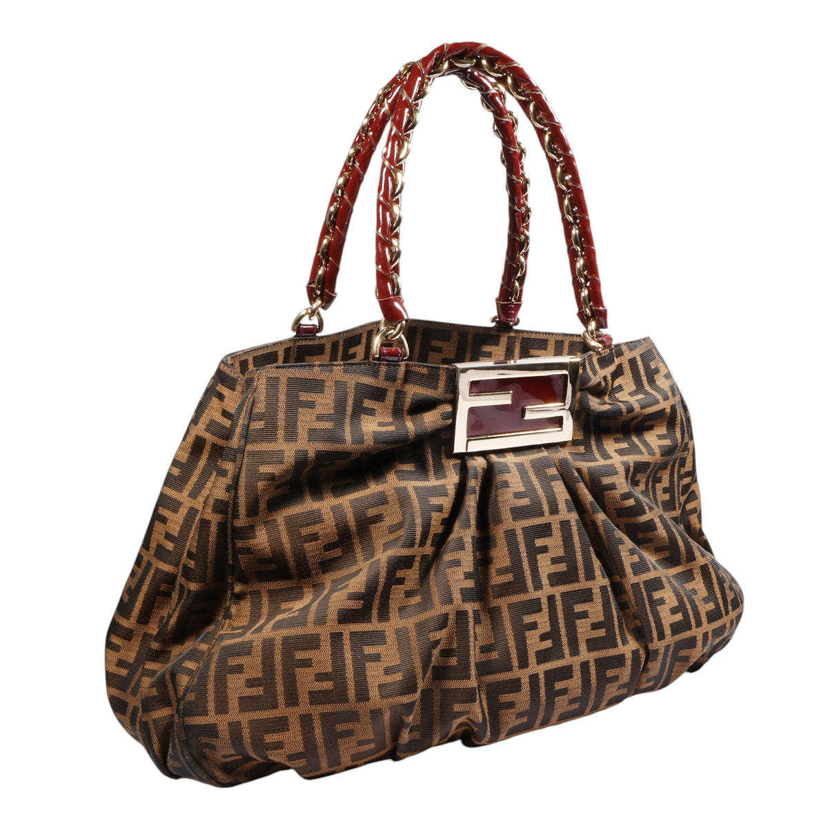 Fendi 8BR616 Zucca Mia Shoulder Bag